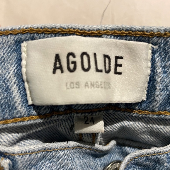 Aritzia AGOLDE jeans size 24 light wash - Picture 2 of 10